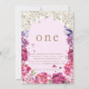 Search for unique girl 1st birthday invitations Pink