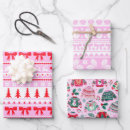 Search for pink reindeer wrapping paper Red