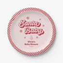 Search for pink christmas paper plates Santa baby