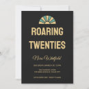 Search for roaring twenties invitations Black and gold