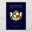 Search for passport wedding invitations Blue