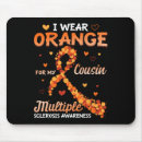 Search for multiple sclerosis survivor mousepads Orange