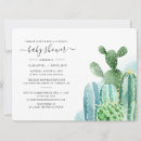 Search for cacti baby shower invitations Botanical