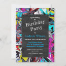 Search for chalkboard pool party invitations Colourful
