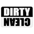 Search for clean and dirty dishwasher sign magnets Black and white