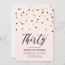 Search for blush pink 30th birthday invitations Gold