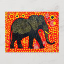 Search for elephant pattern postcards For her