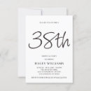 Search for 38th birthday invitations Elegant