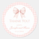 Search for pink bow thank you stickers Preppy