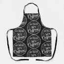 Search for caffeine aprons Typography