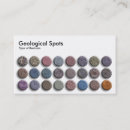 Search for rocks and minerals business cards Geology