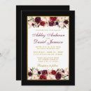 Search for burgundy black and gold wedding invitations Red wine gold