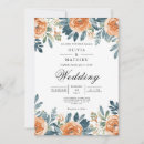 Search for teal and burnt orange wedding invitations Floral