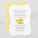 Search for rustic italian wedding invitations Watercolor lemon