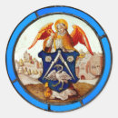 Search for stained glass angel stickers Blue