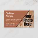 Search for fencing business cards Wooden