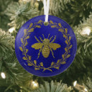 Search for honey bee christmas tree decorations Gold
