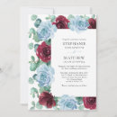 Search for dusty blue and burgundy wedding invitations Elegant