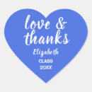 Search for blue and white graduation stickers High school or college
