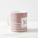 Search for gold glitter mugs Monogrammed