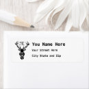 Search for deer silhouette return address labels Buck