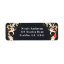 Search for chalkboard floral return address labels Vintage