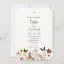 Search for butterfly christening invitations Gold cross