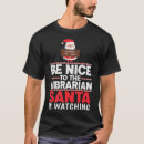Search for librarian tshirts Santa