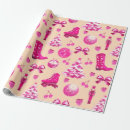 Search for girly christmas wrapping paper Retro