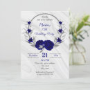 Search for blue and grey birthday invitations Flowers