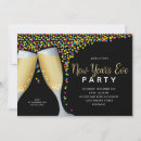 Search for new years eve party invitations Champagne glasses