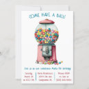 Search for gumball machine birthday invitations Red