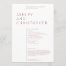 Search for dusty rose wedding programmes Modern