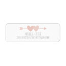 Search for two hearts return address labels Modern