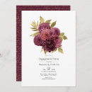 Search for burgundy and gold engagement party invitations Floral