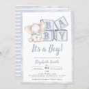 Search for striped baby shower invitations Blue
