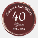 Search for ruby anniversary wedding stickers 40 years