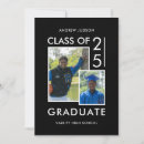 Search for grad party open house invitations Black and white