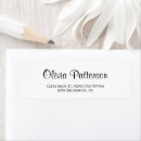 Search for modern elegant trendy stylish return address labels Calligraphy