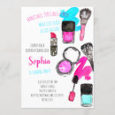 Search for girls spa party invitations Make up