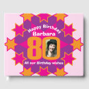 Search for 80th birthday guest books Pink