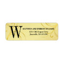 Search for gold flourish return address labels Chic