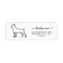 Search for boxer return address labels Silhouette