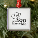 Search for will you marry me christmas tree decorations Propose