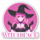 Search for witch face stickers Halloween