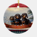 Search for dachshund christmas tree decorations Puppy