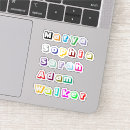 Search for retro name stickers Colourful