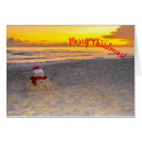 Search for snowman on beach christmas cards Water