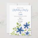 Search for indigo birthday invitations Blue