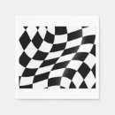 Search for checkered flag napkins Black and white